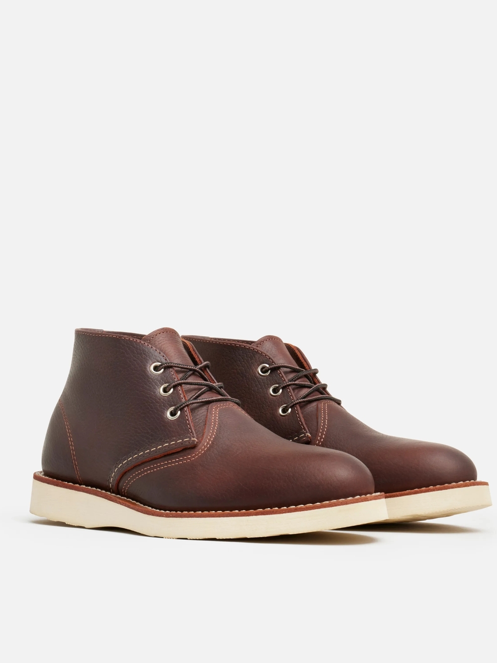 Red Wing Shoes Dark Brown Leather Chukka Boots with Cream Sole - Picture 6 of 8
